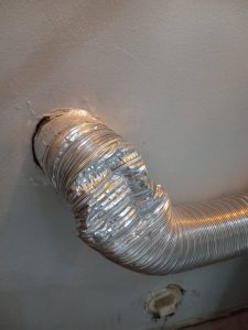 crushed dryer vent hose