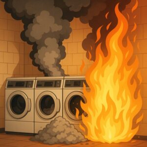 commercial dryer vent fire risks for laundromats