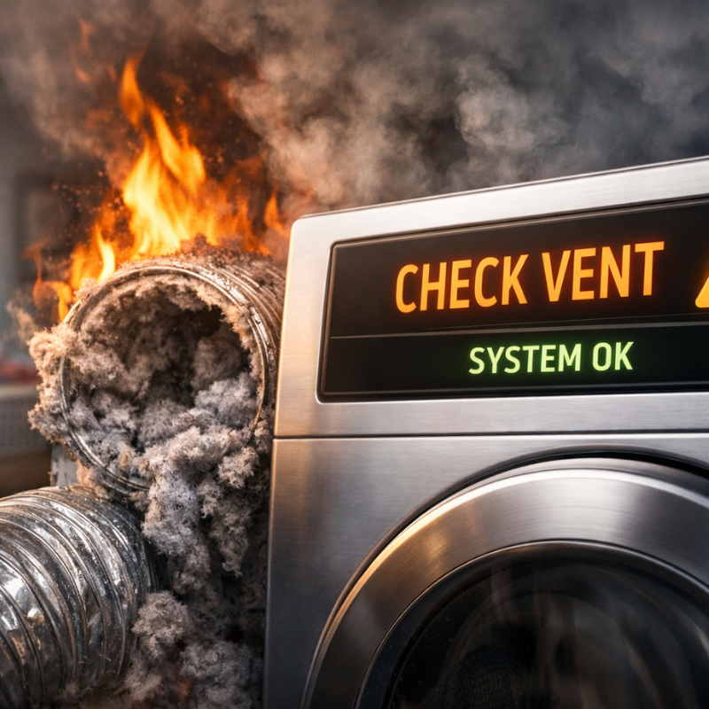 check dryer vent lights