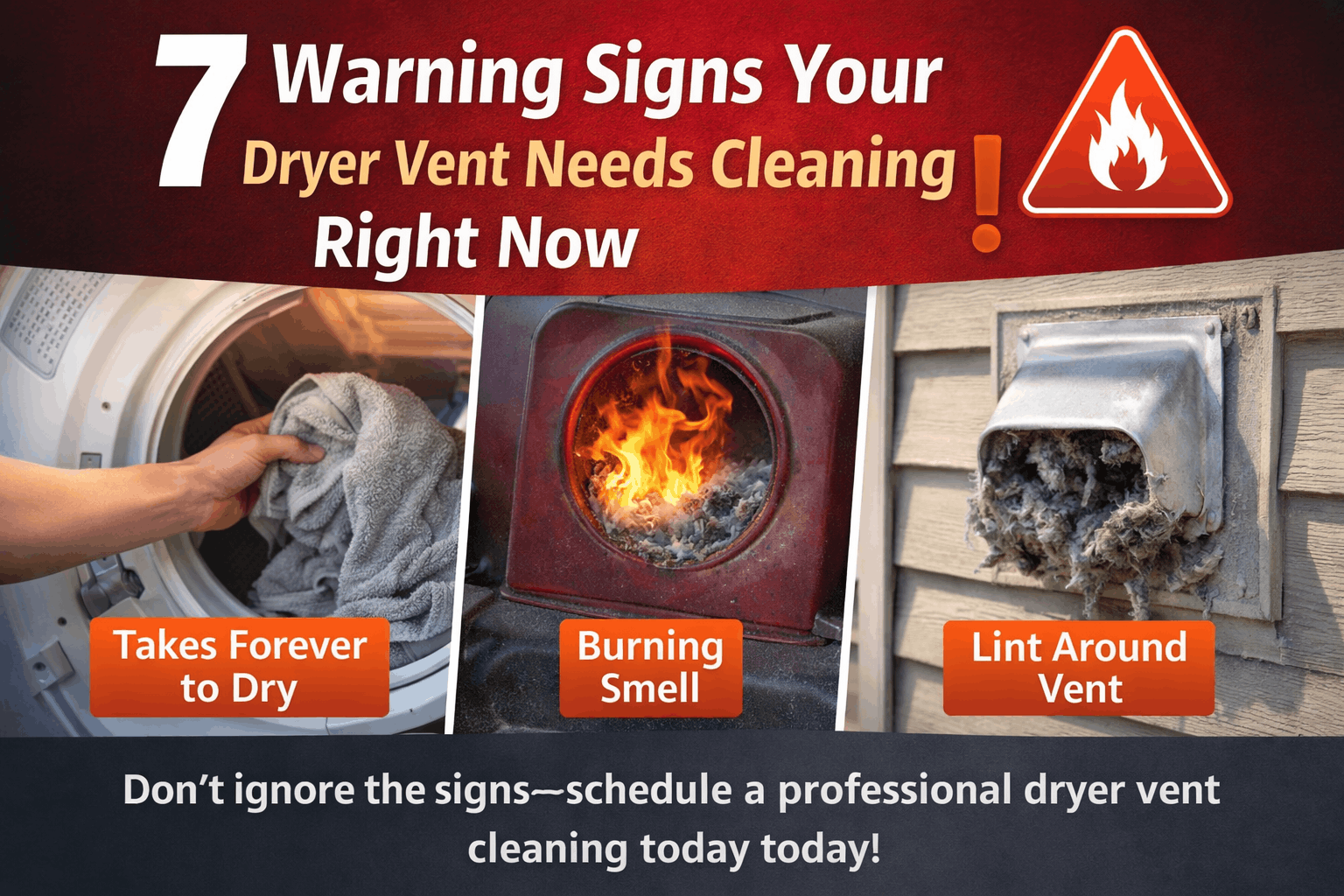 Signs Your Dryer Vent Needs Cleaning